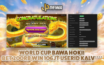 WORLDCUP BAWA HOKI! BET 200RB, USERID KALV**** SUKSES WIN 106 JUTA DI JPDEWA